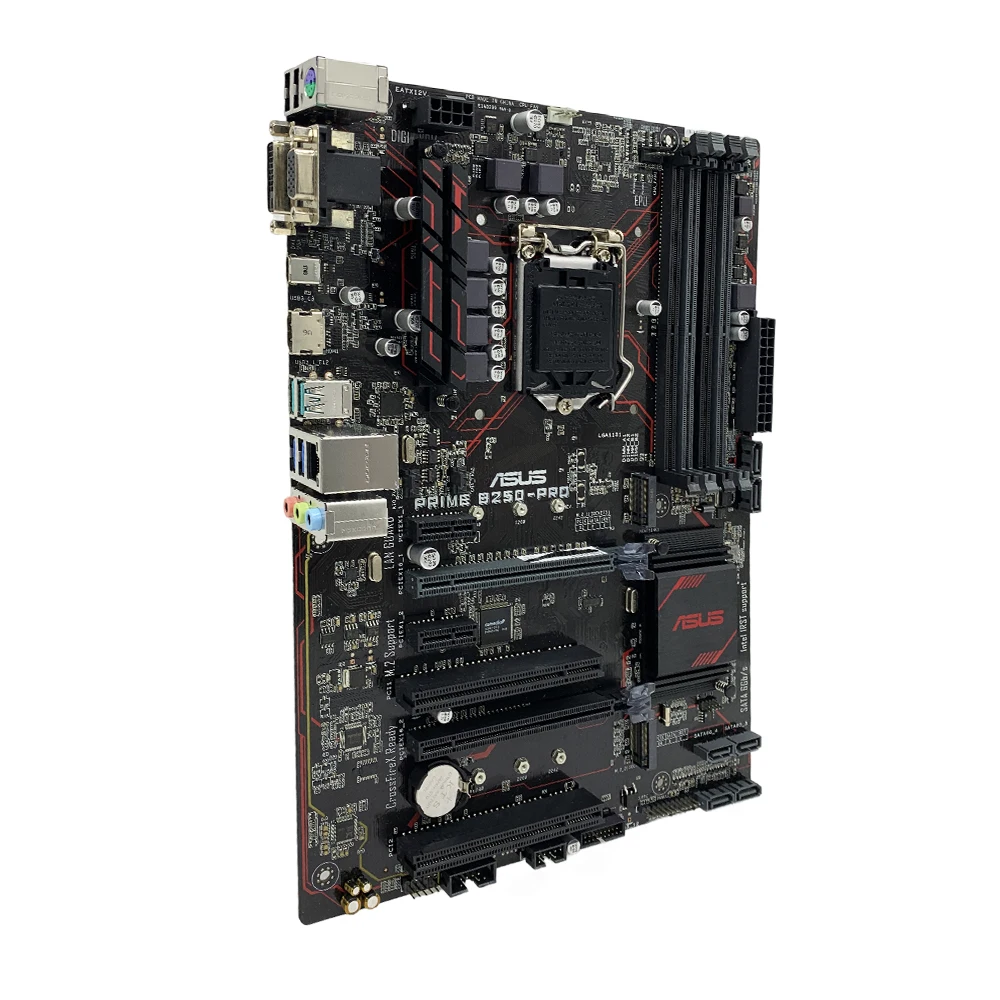 Imagem -05 - Asus-prime B250-pro Motherboard Suporte i7 7700k 6700k I57600k 6500 I3-7350k 6300 Cpu Lga1151 Ddr4 2400mhz Sata Iii Nvme M.2