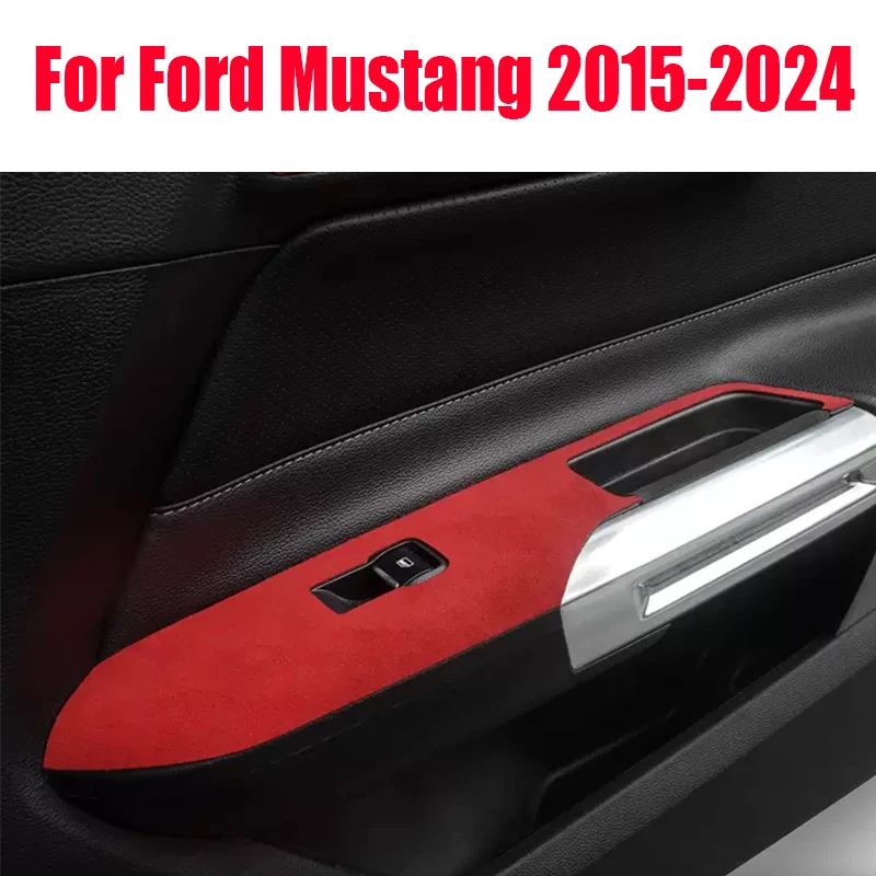 

Window glass lifting panel protective sticker flipping plush for Ford Mustang 2023 2022 2021 2020 2019 2018 2017 2016 2015