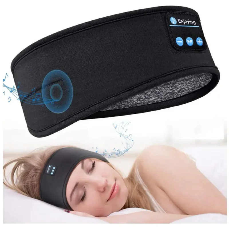 Bluetooth Dormir Fones De Ouvido Esportes Headband Fino Macio Elástico Confortável Música Sem Fio Fones De Ouvido Máscara de Olho para Side Sleeper