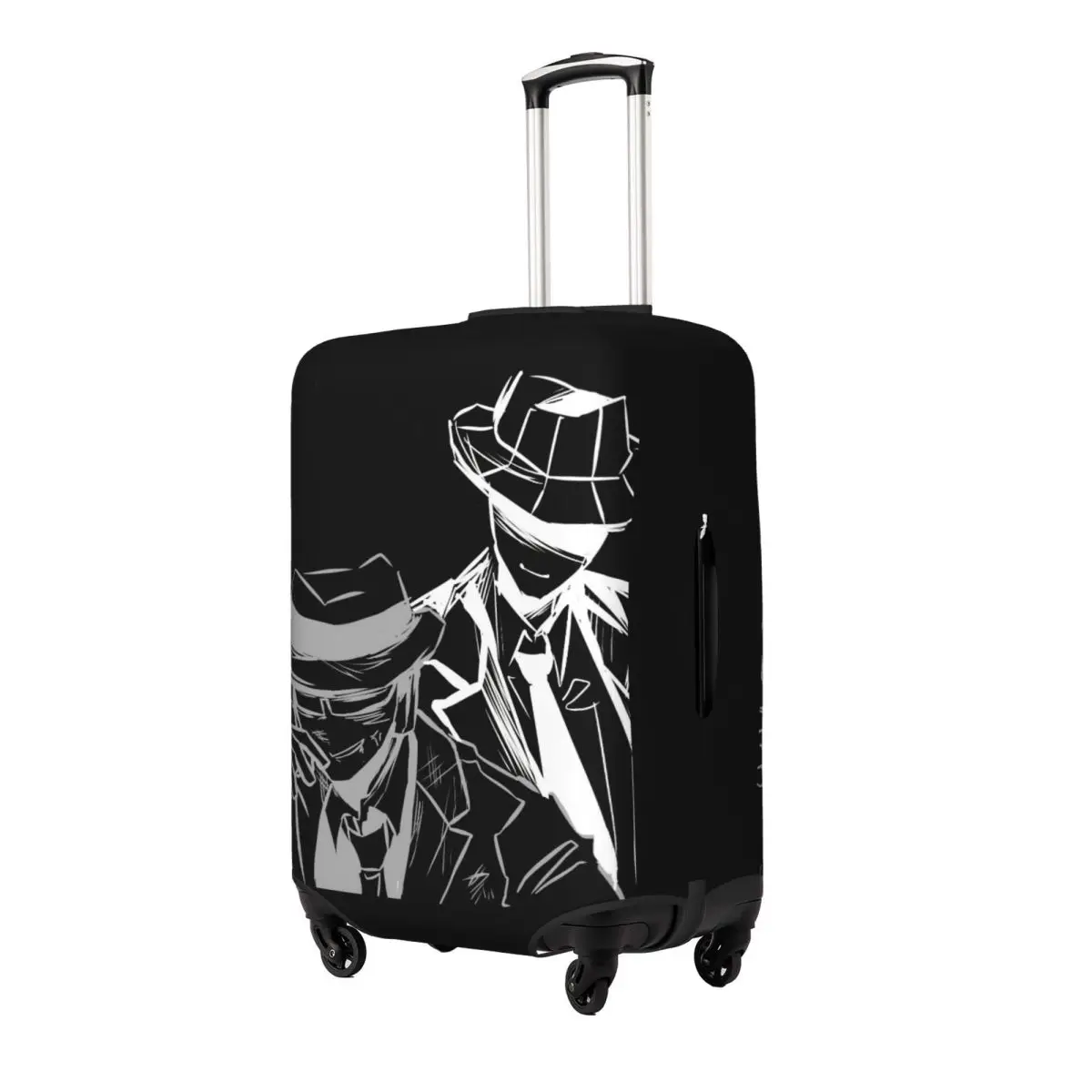 Forsaken Doublefedora Suitcase Cover Vacation Strectch Luggage Case Cruise Trip Protector