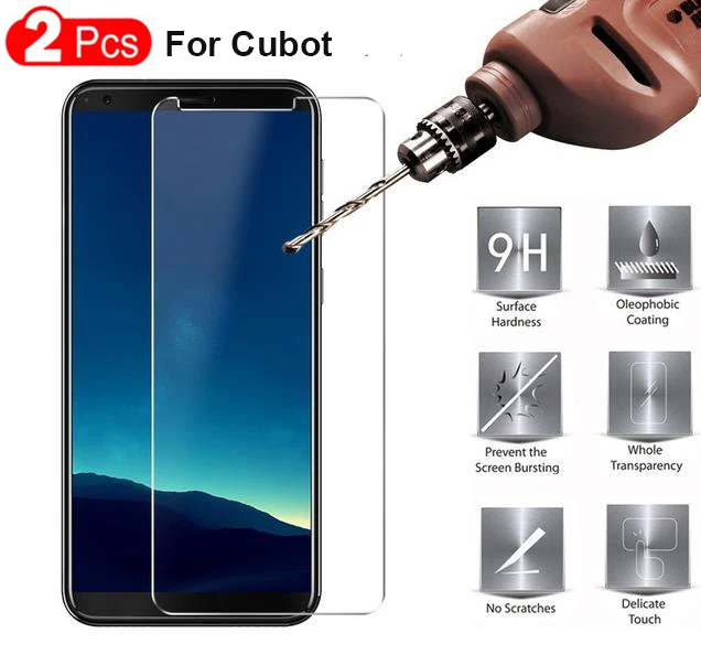 2PCS Tempered Glass For Cubot X50 X20 P30 P40 C20 C30 20Pro Screen Protector on Cubot KingKong 5 CS Mini 5 Pro Vidrio