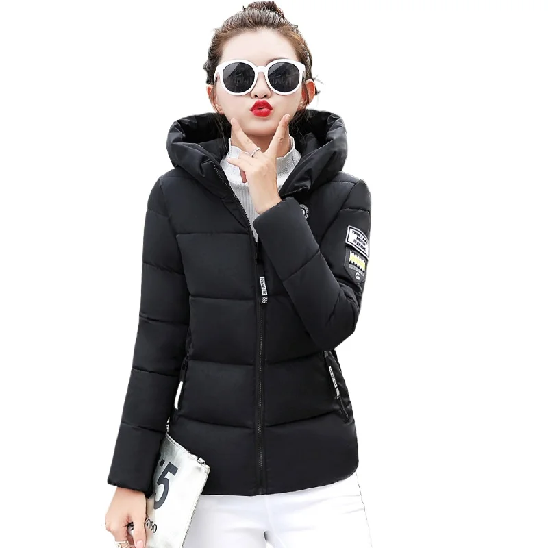 Add oversized winter clothes, slim fit women's down cotton jacket, short short jacket, slim cotton jacket for women