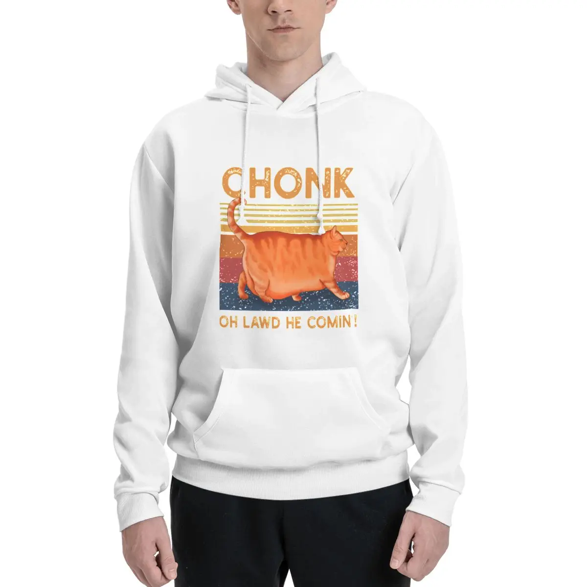 Chonk Oh Lawd He Comin Sportivo Un Maglione Con Cappuccio Da Uomo-image