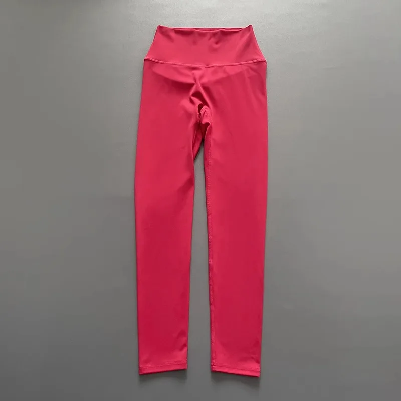 سراويل يوجا على طراز الدوبامين للنساء، سراويل لياقة بدنية مرنة ضيقة ذات ملمس عاري، سراويل رياضية للجري سريعة الجفاف