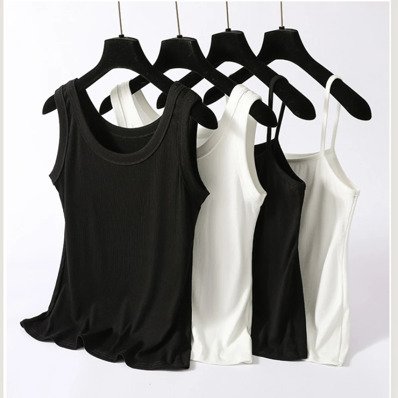 

2025 Summer Ladies Plus Size Tank Tops Casual Versatile Sleeveless Women Comfortable Bottoming Vest