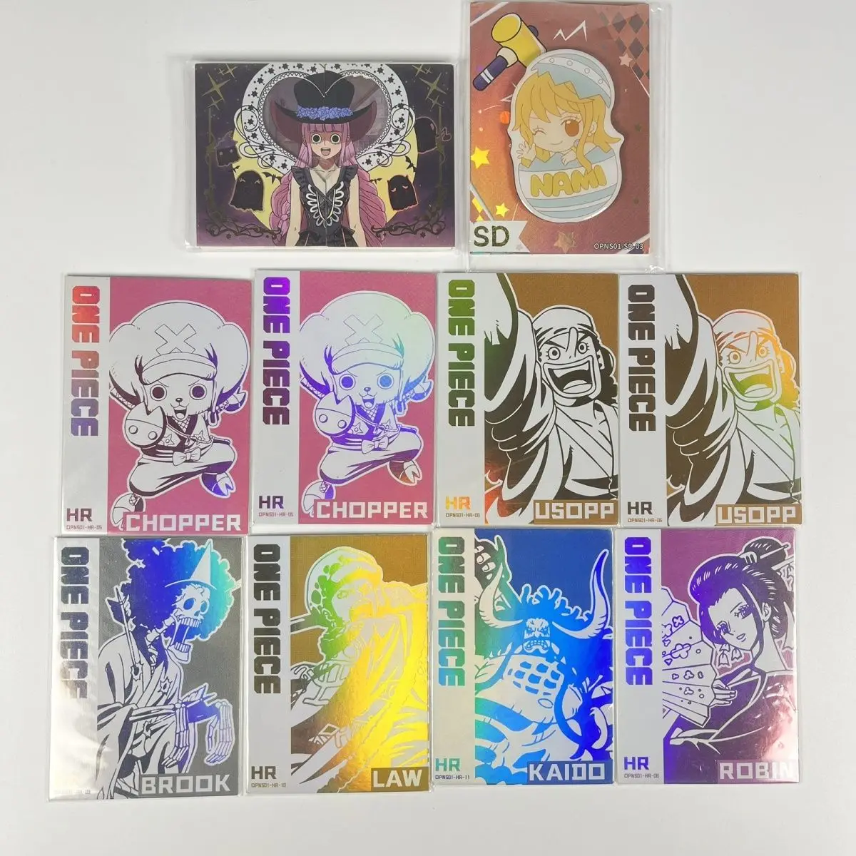 

Anime ONE PIECE HR series Perona Nami Trafalgar D. Water Law Boa Hancock collection card Entertainment toys Board game card