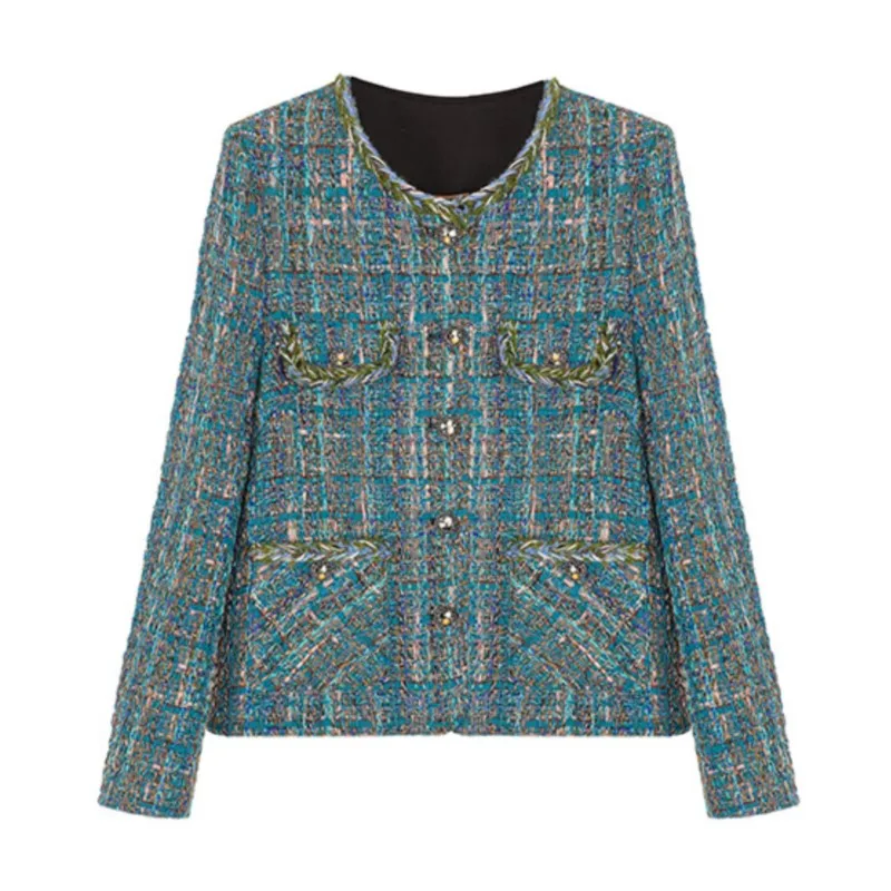 Women's Tweed jacket autumn/winter new women's classic social top one piece classic jacket