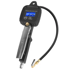 With Inflator Hose Car Tire Manometro High-precision Monitoring Inflation Gun Car Tire Pressure Gauge Digital Inflator Gauge