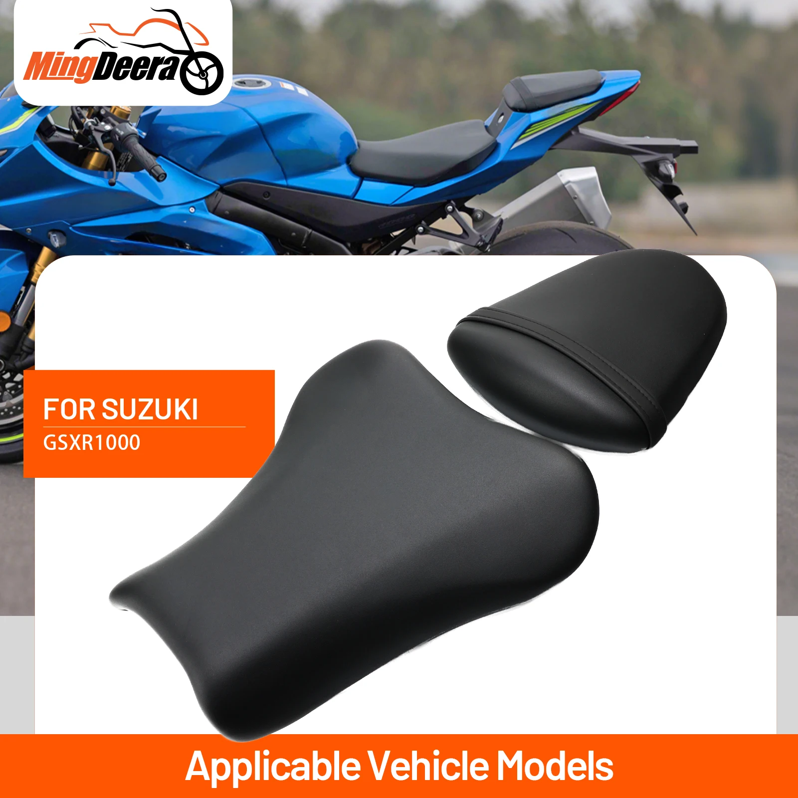 

Driver Rider or Passenger Seat Fit For SUZUKI GSXR1000 GSX-R1000 2005-2006 Motorcycle Black Front Driver Seat Pillion Cushion