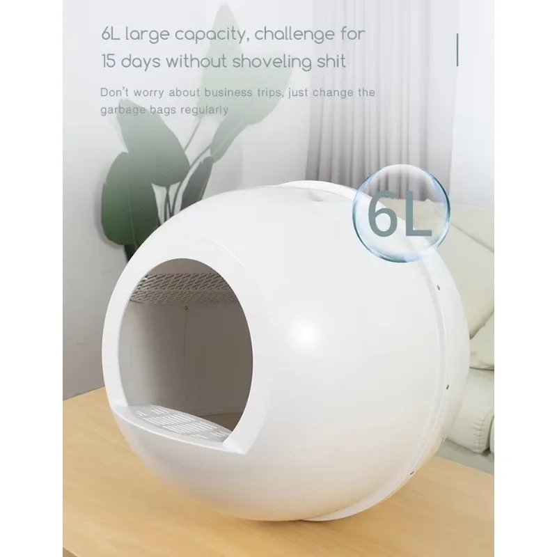 Luxury Cute Mute Motor Best Clean Cat Litter Electric Cat Litter Box For Multiple Cats