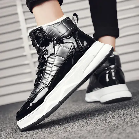 ट्रेंडी सिल्वर विंटर बूट्स पुरुषों के लिए हाई टॉप स्नीकर्स आउटडोर वार्म प्लश पुरुषों के स्नो बूट्स प्लेटफॉर्म फ़री एंकल बूट्स पुरुषों के लिए कैज़ुअल बूट 10 best sales पुरुषों के प्लेटफ़ॉर्म बूट - №1