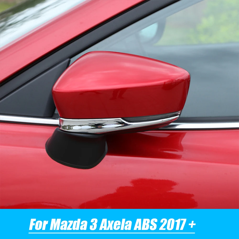 

For Mazda 3 Axela 2017 2018 Chrome Outer Side Door Mirror Cover Rear View Mirror Strips Garnish Rearview Mirror Trim Car Styling