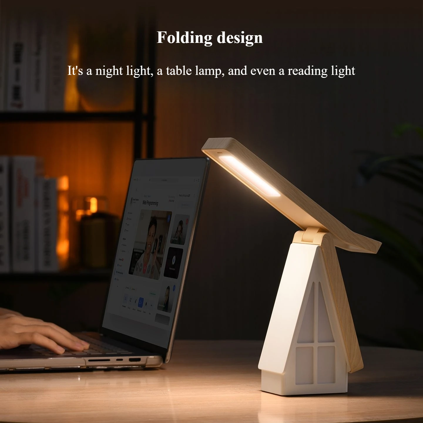 

Креативный складной мини-светильник-домик, ночник, настольная лампа для чтения, для спальни, прикроватный, подарок, внутреннее освещение, перезаряжаемый