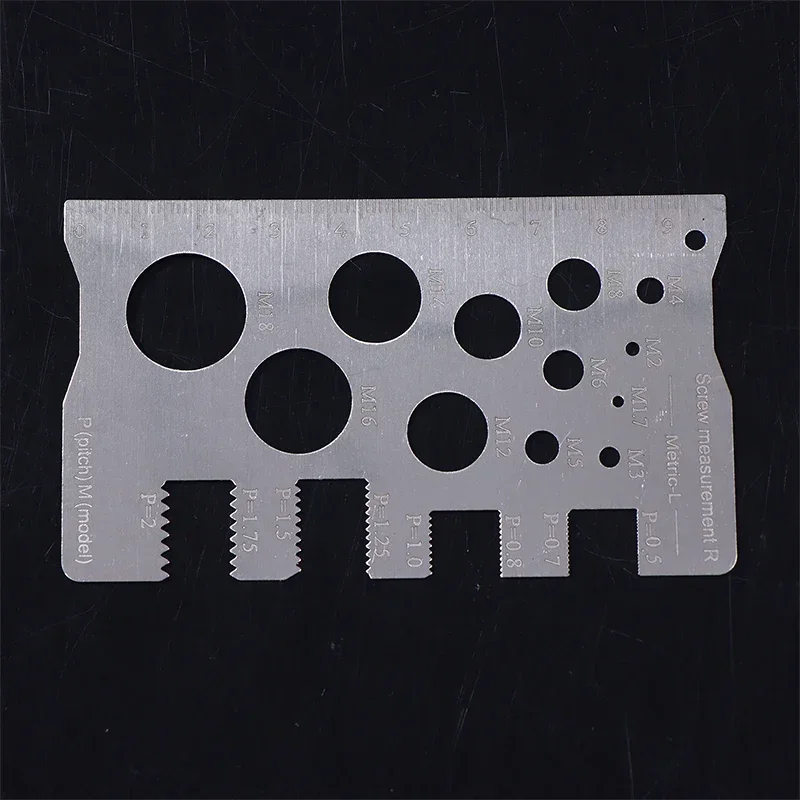 Durabler مسطرة فولاذية مقاومة للصدأ المسمار مسطرة قياس دقيقة الملعب قياس الموضوع قياس المسمار قياس حاكم قياس