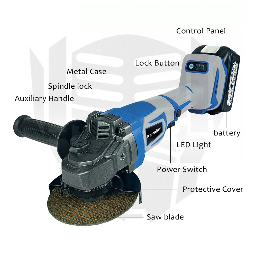 Imagem -02 - Kamolee-rebarbadora sem Fio sem Escova Ferramentas Elétricas de Corte Compatível com Bateria Makita 18v Velocidades 125 mm 100 mm 18500rpm