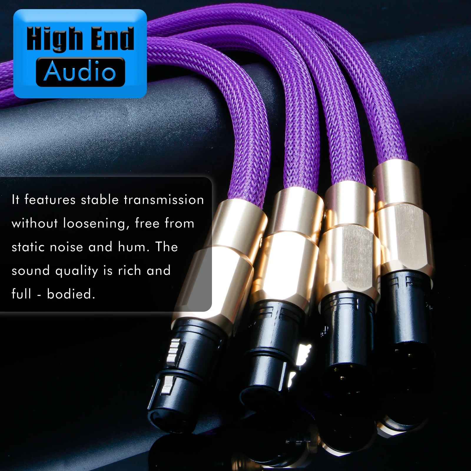 Preffair Hi-end 6N OCC XLR Audio Cable with Gold plated plug and anti-UV PVC for Amplifier Mixer mircophone effects