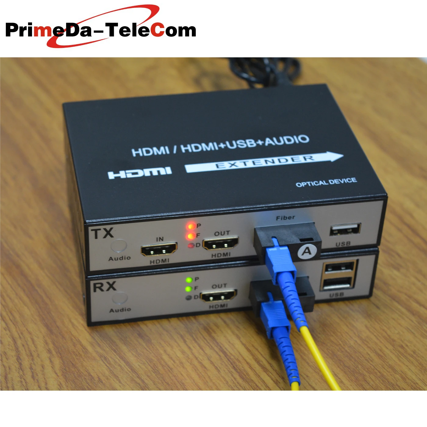 HDMI over Fiber Optic Converter -with USB KVM Loop out 3.5mm Audio,1080p HDMI over Fiber Extender,Singlemode up to 20Km,A pair