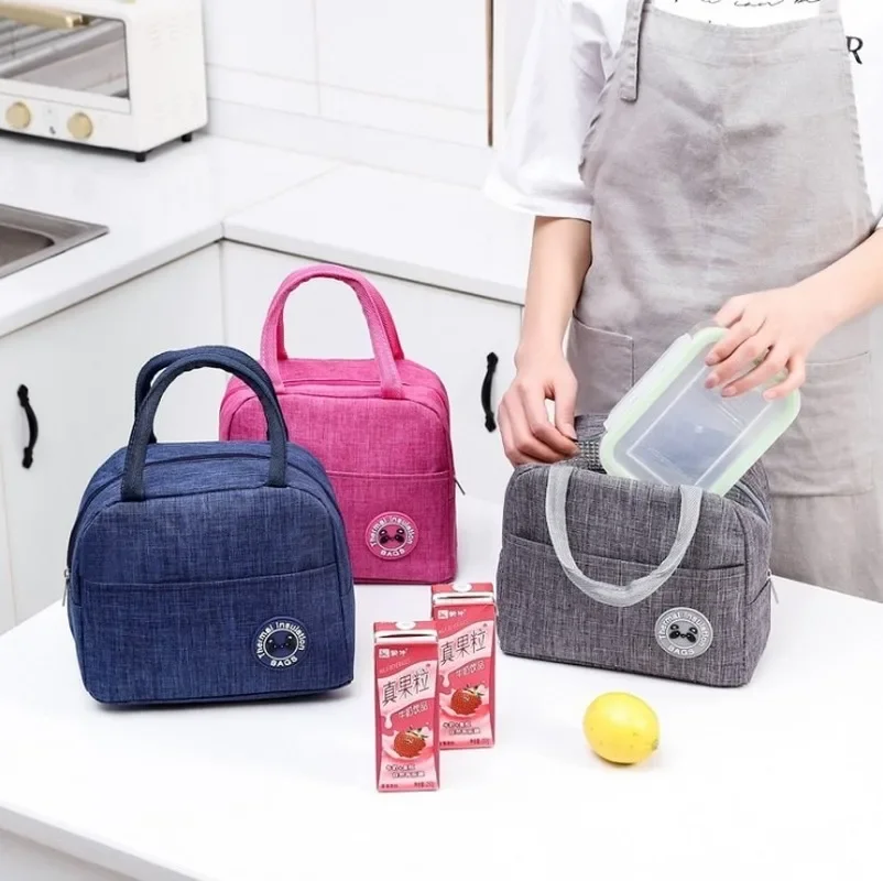 Portable Insulated Lunch Bag Insulation Bento Pack Cationic Aluminum Foil Rice Bag Meal Pack Ice Pack Bento Lunch Handbag Studen