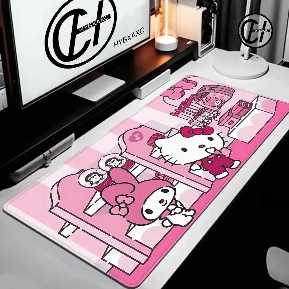 Kuromi Cute cartoon Sanrio Mouse Pad Cute HD Desk Pad Extended Gaming Keyboard Mats Large 120x60cm XXL Gamer Mousepad