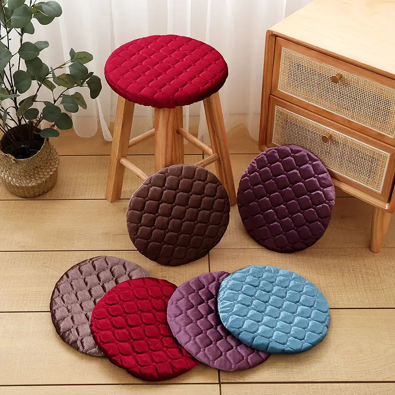 

Velveteen stool surface set hood small round stool round chair cushion seat cushion household hotel non-slip mat bench