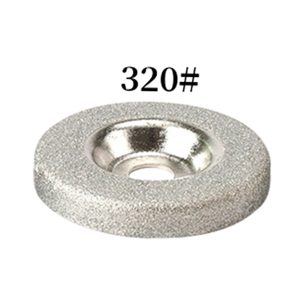 Rebolo de diamante 50mm * 10mm fresa de esmeril círculo apontador de pedra 150 #/180 #/320 # disco roda diamante revestimento de areia