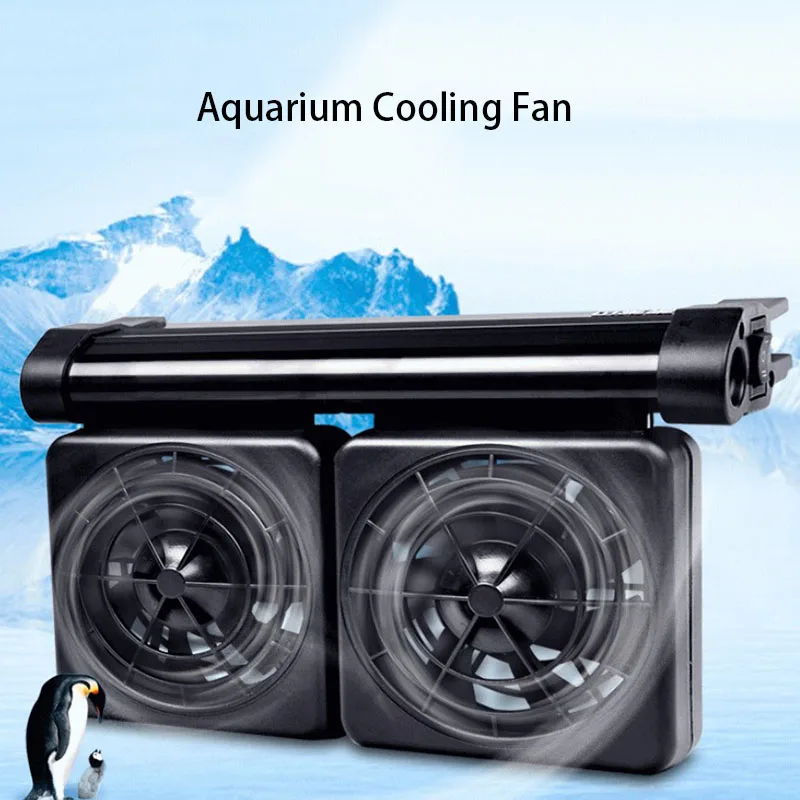 

Aquarium Fish Tank Cooling Fan System Chiller Control Reduce Water Temperature 1/2/3/4 Fan Set Cooler Aquarium Accessories