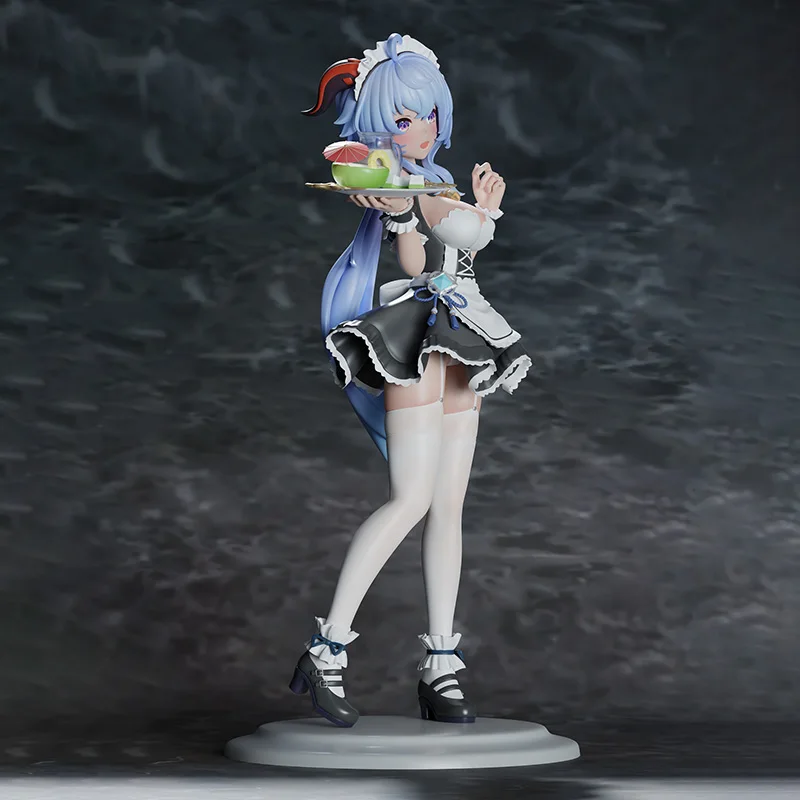 Figura de Anime Genshin Impact, figura de acción Gan Yu Maid, estatua de Pvc Gk, modelo de muñeca, adorno de colección, decoración de habitación D, 26cm