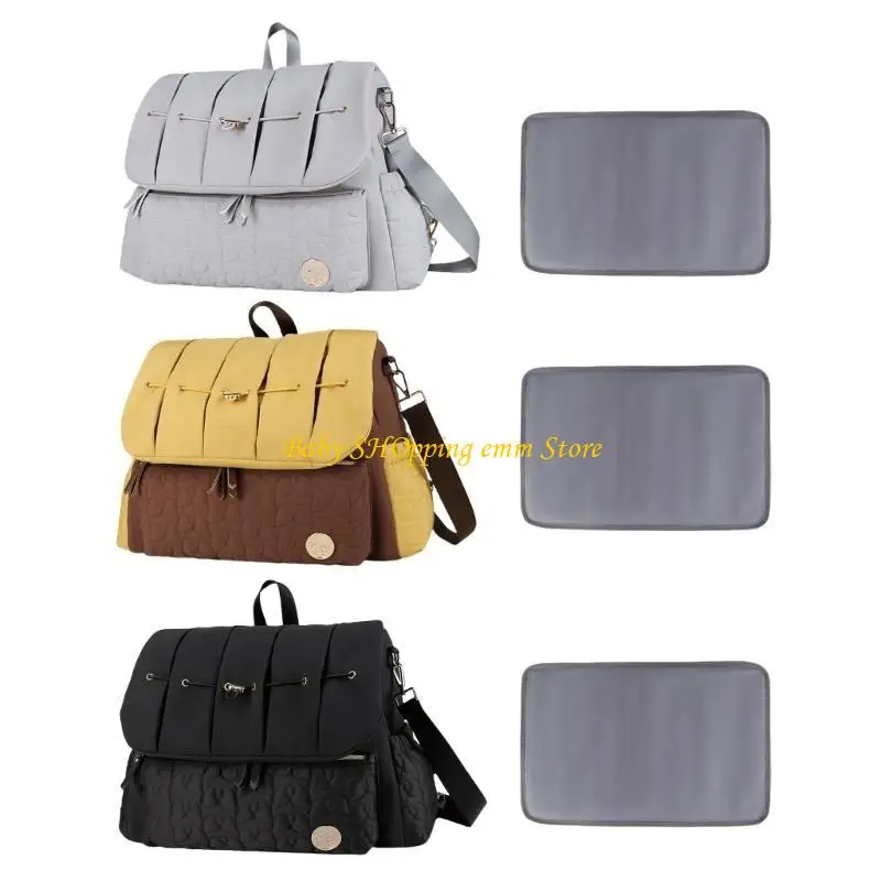 

23GD Convenient Diaper Bag Backpack with Ample Storage Multifunction Diaper Bag Backpack with Changing Pad for Busy Moms & Dads