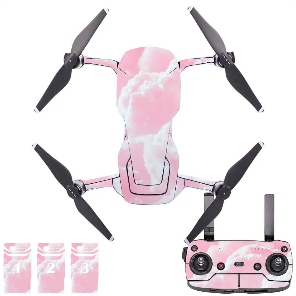 DJI Air 1 PVC Stickers Body Remote Control Protective Film Set Scratch-proof Decals Skin for DJI Mavic Air 1 Drone Accessories