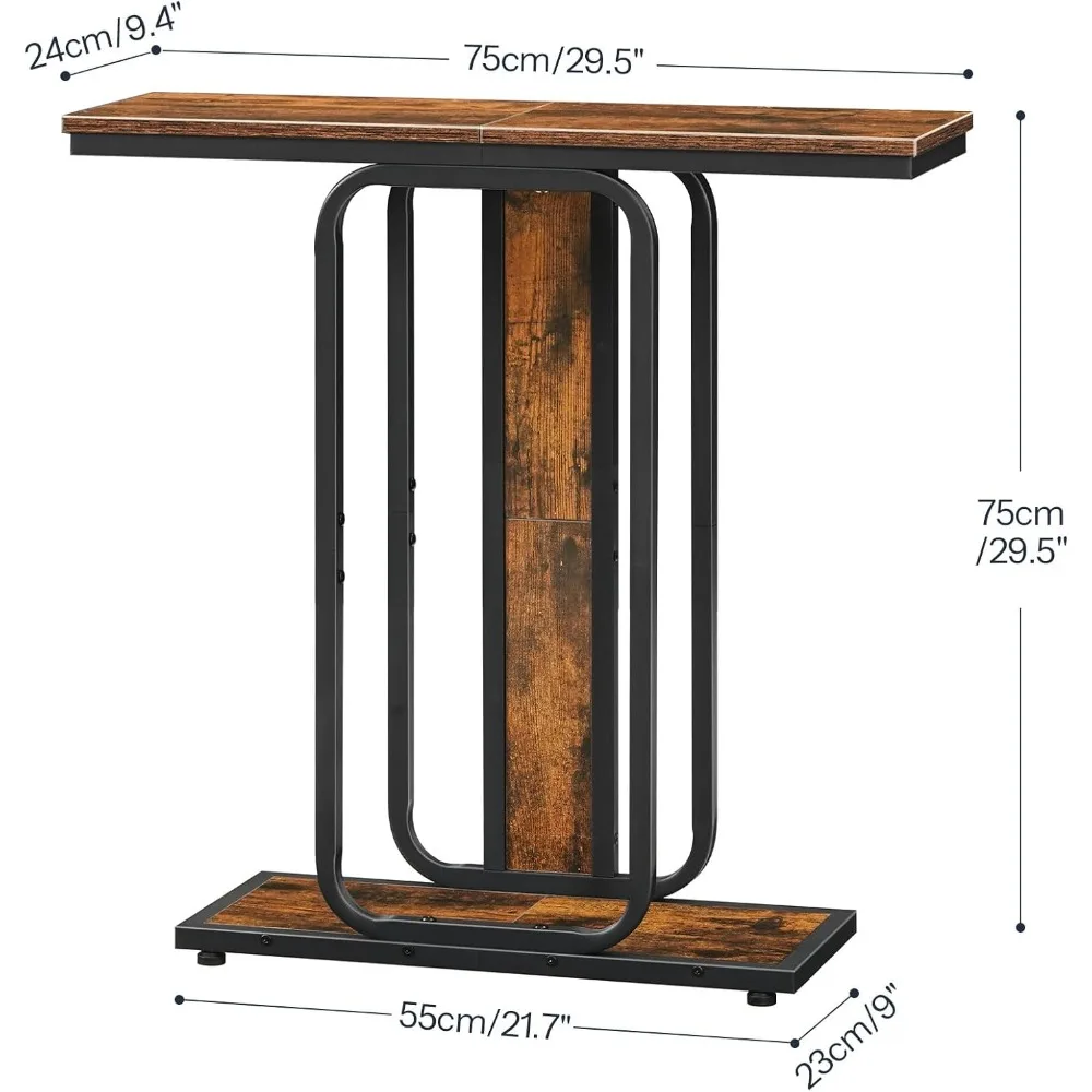 Compact 2-Tier Entryway Table, 29.5 Modern Console for Living Spaces and Foyer