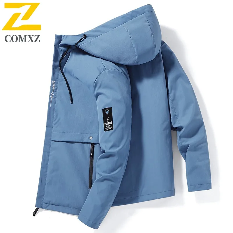 

Осенне-зимняя мужская куртка в горном стиле, ветровка с капюшоном на флисовой подкладке, водонепроницаемое ветрозащитное пальто для пеших прогулок, кемпинга, рыбалки