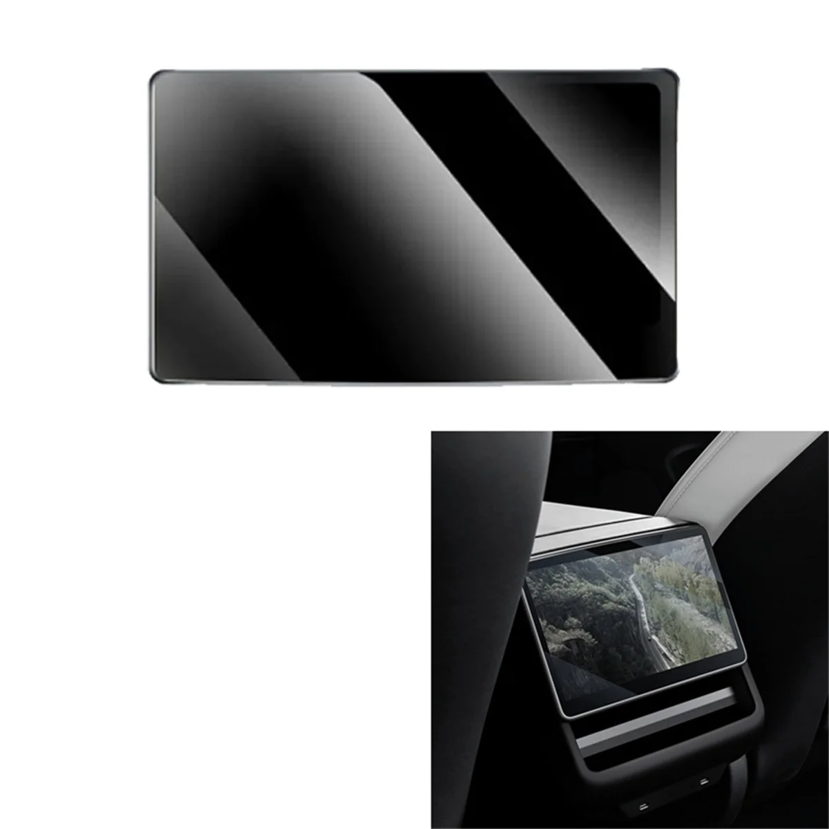 For Tesla Model X Model S 2022-2024 Highland Navigation Tempered Film Air Conditioning Control Screen Film, 1PCS-B