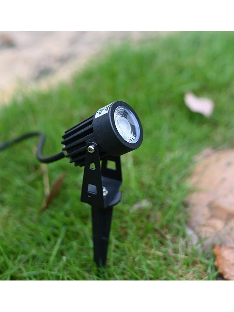 5W tout en aluminium LED pointe pelouse lampe extérieure éclairage de jardin étanche chemin projecteurs pour AC110-265V DC12-24V