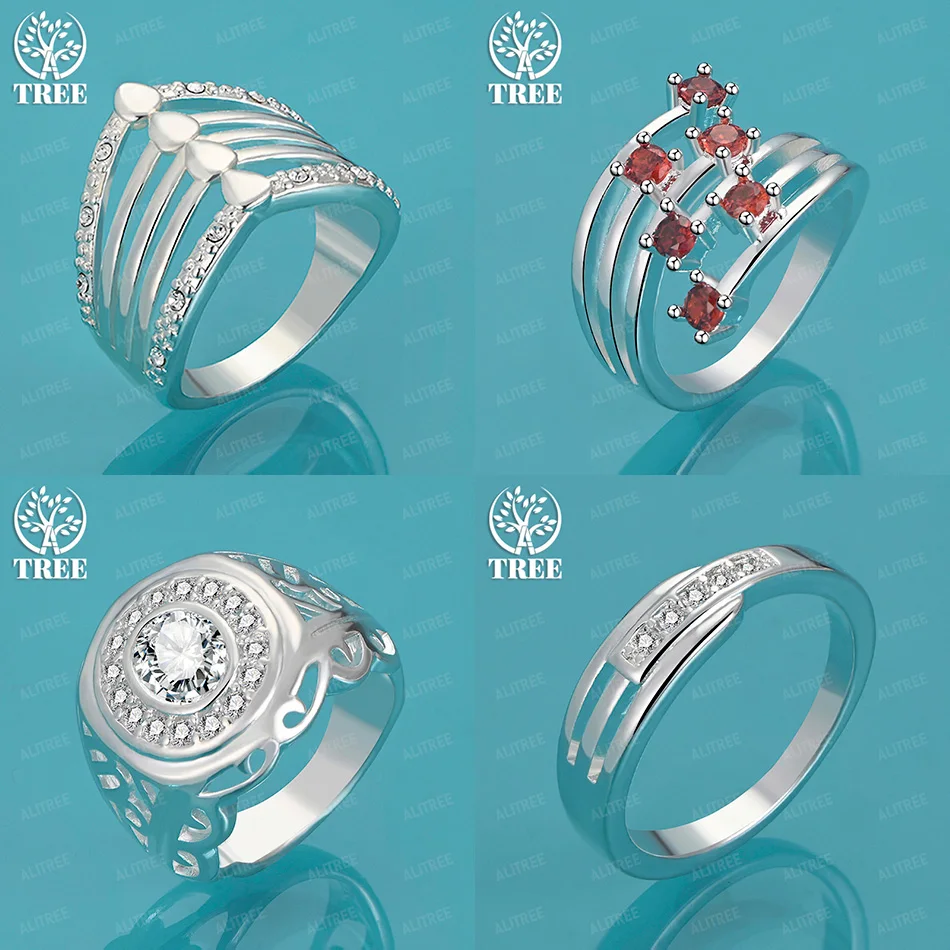 

Luxury 925 Sterling Silver Crown Round Geometric Inlaid Zircon Ring For Women Engagement Party Noble Fashion Jewelry Accessories