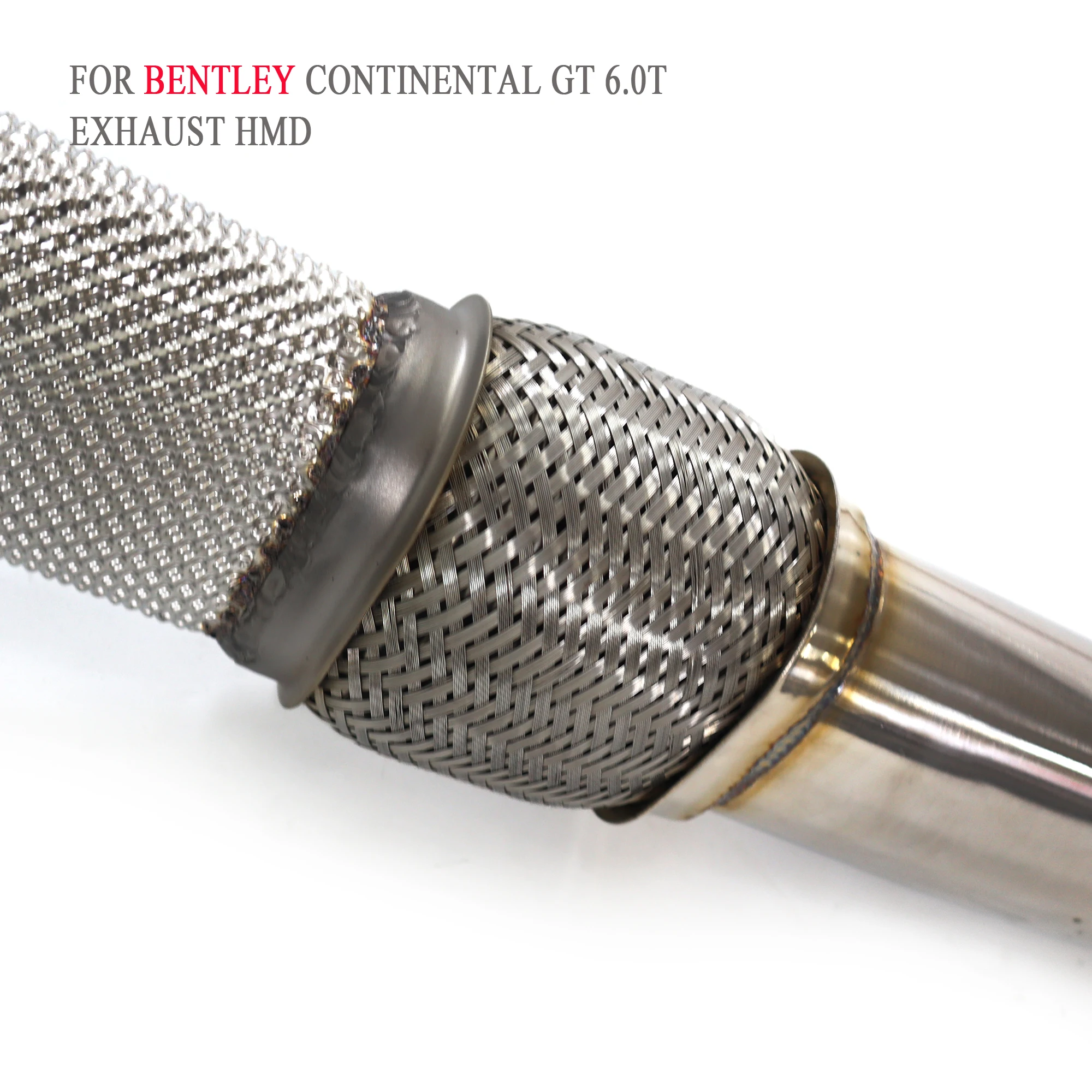 

HMD Hot sale Stainless Steel Exhaust System Performance downpipe for Bentley Continental GT W12 6.0T Muffler with catalyst