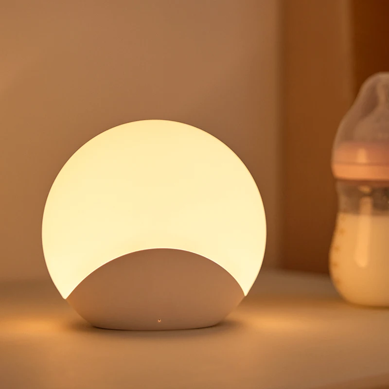 Baby Night Light with Stepless Dimming 7-Color Touch Control Eye-Caring Soft Glow 30-Min Timer Feeding & Nursery Lamp BPA-Free