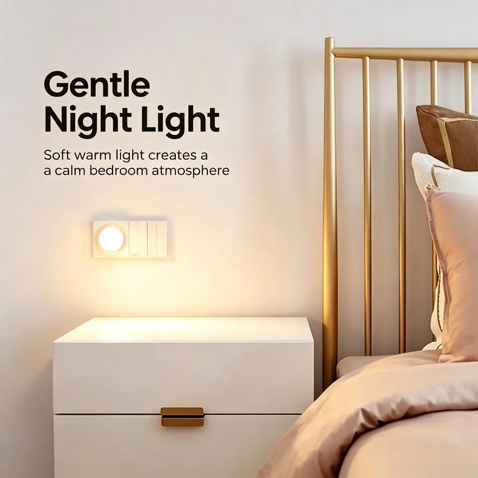 إضاءة ليلية ذكية Yeelight قابلة للتوصيل، تعريف ذكي، توفير الطاقة، مستشعر إضاءة منخفض الطاقة، قابس EU - 3