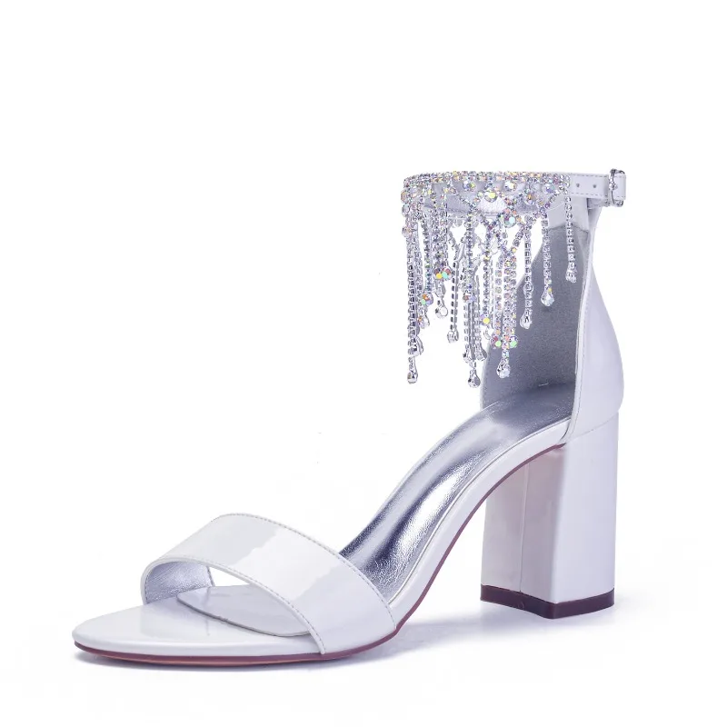 

Fashion Women's Sandals Sexy High Heels 2026 Summer Diamond Banquet Shoes for Women Luxury Sandals High End Shoes Zapatos Mujer