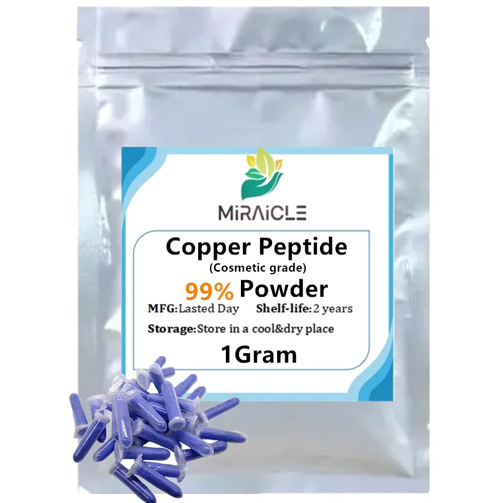 1-5g Copper Peptide Powder,ghk-cu,glycyl-l-histidyl-l-lysine,improves Skin Elasticity And Delays Aging