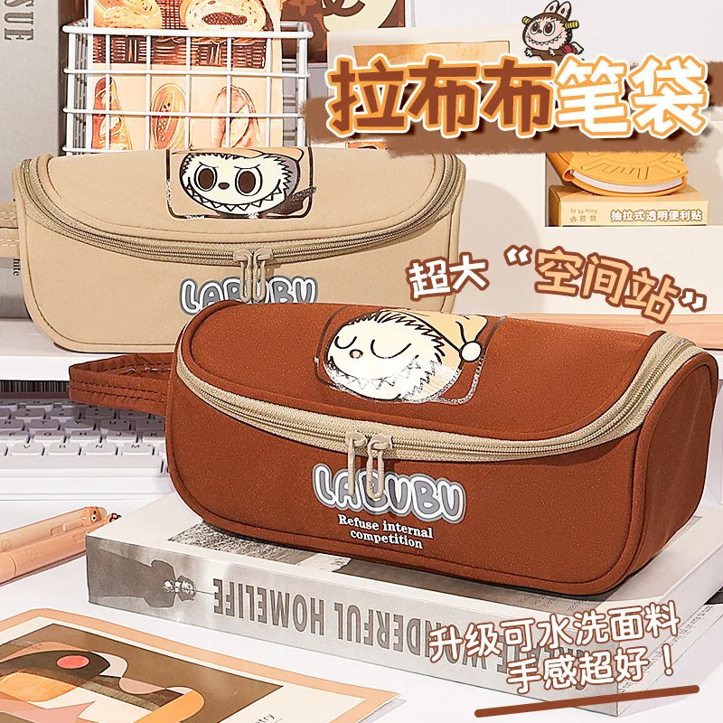 

Labubu Anime Stationery Pencil Case Large Capacity Boy Girls Pencils Bag Students Cute Cartoon Labubu Stationery Case Gifts