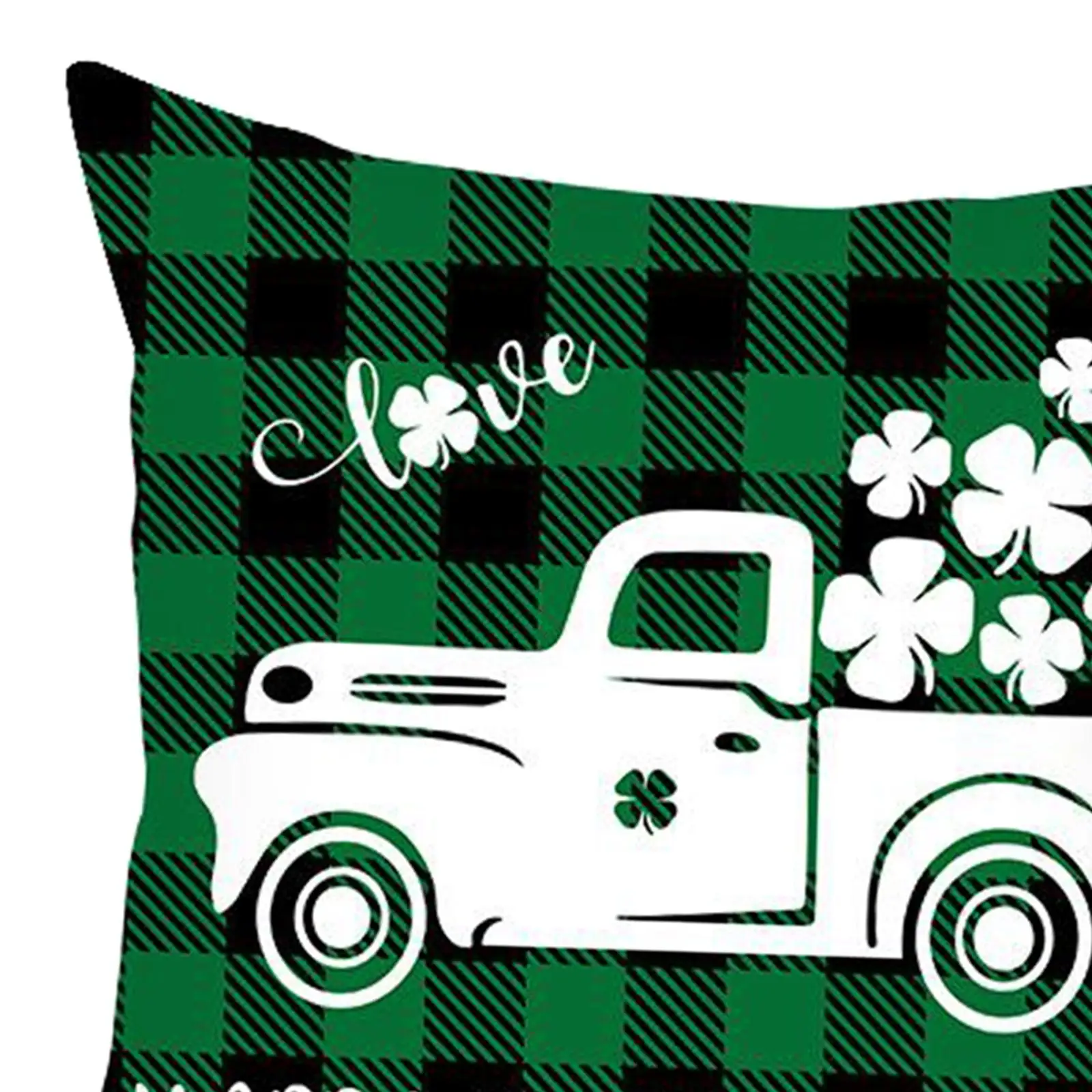 's Day Pillow Case National Day Plaid Sofa Cushion Cover Peach