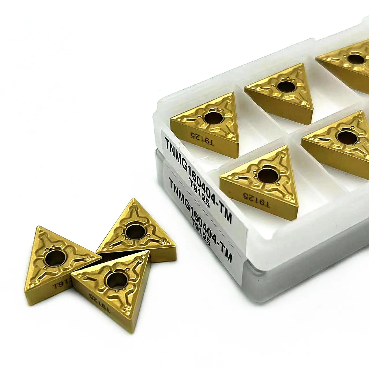 Original 10PCS TNMG160404 TNMG160408 TM T9125 Lathe Cutter External Turning Tool Carbide Insert Machining Steel Parts TNMG160408