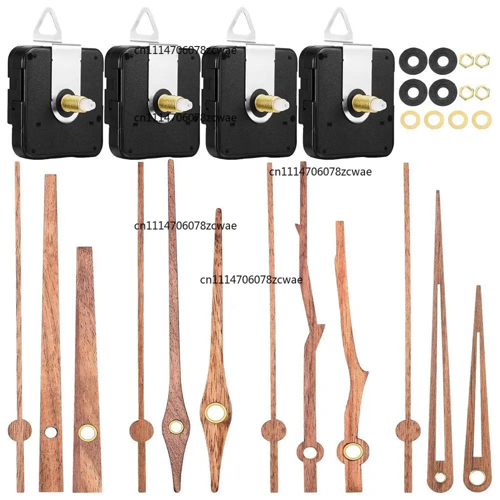 FOR DIY Silent Sweep Clock Movement With Walnut Wood Hands High‑Performance Durable 12 Inch Wall Clock Replacement Part