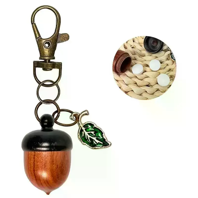 Acorn Shape Medicine Pill Box Mini Portable Medicine Tablet Container Store Small Items Keychain Durable Granule Storage Box