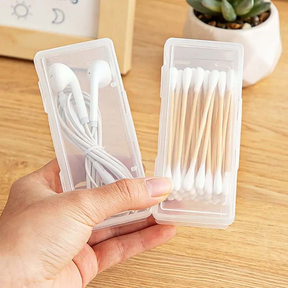 with Lid Transparent Storage Box Plastic ID Card Organizer Storage Case Multi-purpose Photocard Small Thing Container