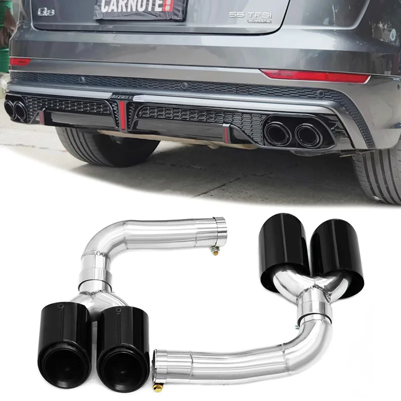 Für Audi Q8 2019-2023 Upgrade SQ8 Quad Auspuff Spitze Schalldämpfer Spitze Auspuffanlage Endrohr Düse