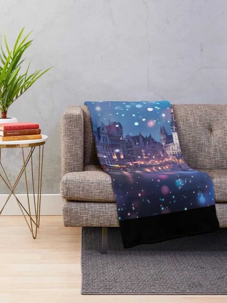 HoloBrussels: Urban Enchantment Throw Blanket Blankets For Bed Furry Softest Blankets