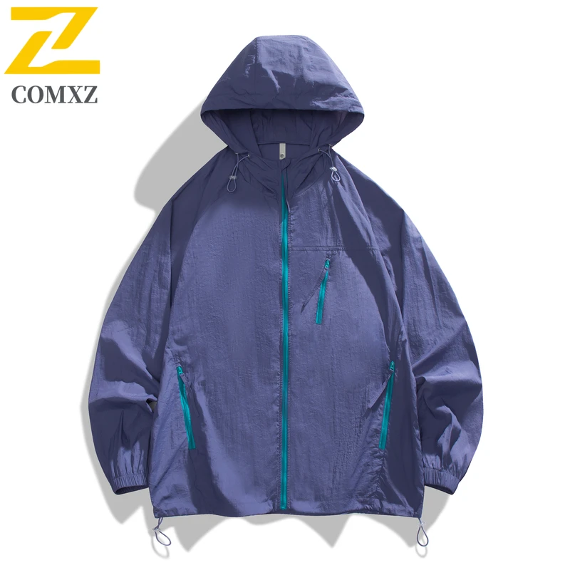 Japanese Harajuku Sports Jacket Men's Summer Casual Loose Lightweight UV Sunscreen Windbreaker Women's Travel Multicolor Coat