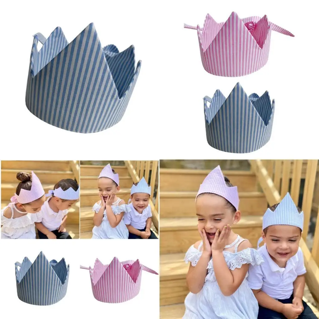 

D5QA Adjustable Knot Design Baby Birthday Crowns Headbands Multiple Colors Toddler Birthday Crowns for Girls