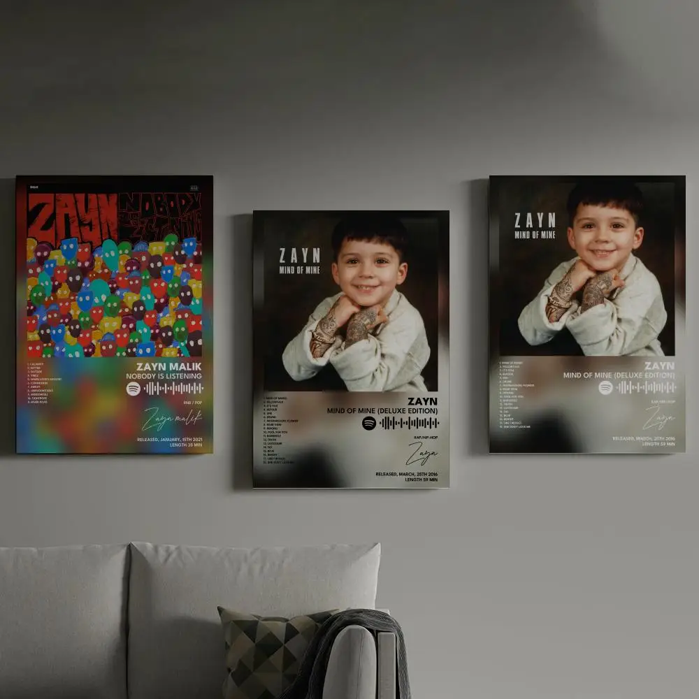 Зейн Малик плакат принты холст картина настенная живопись гостиная домашний декор трек список музыкальный альбом обложка